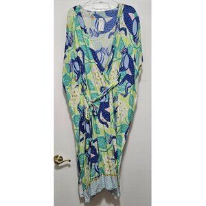 Ellen Merchant by Anthropologie Kaftan robe coverup M/L Medium Large Guacamole